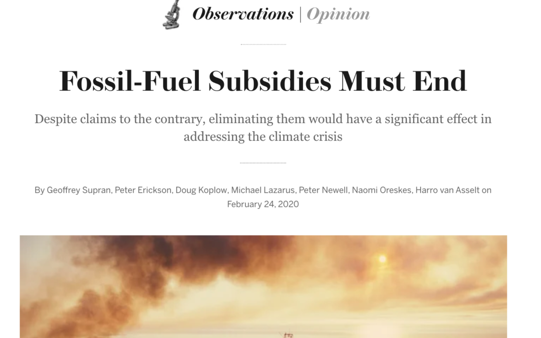 YNTR: Fossil Fuel Subsidies Must End