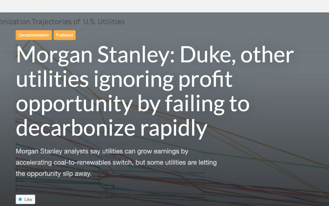YNTR: Utilities Ignoring Profit Opportunity by Failing to Decarbonize Rapidly