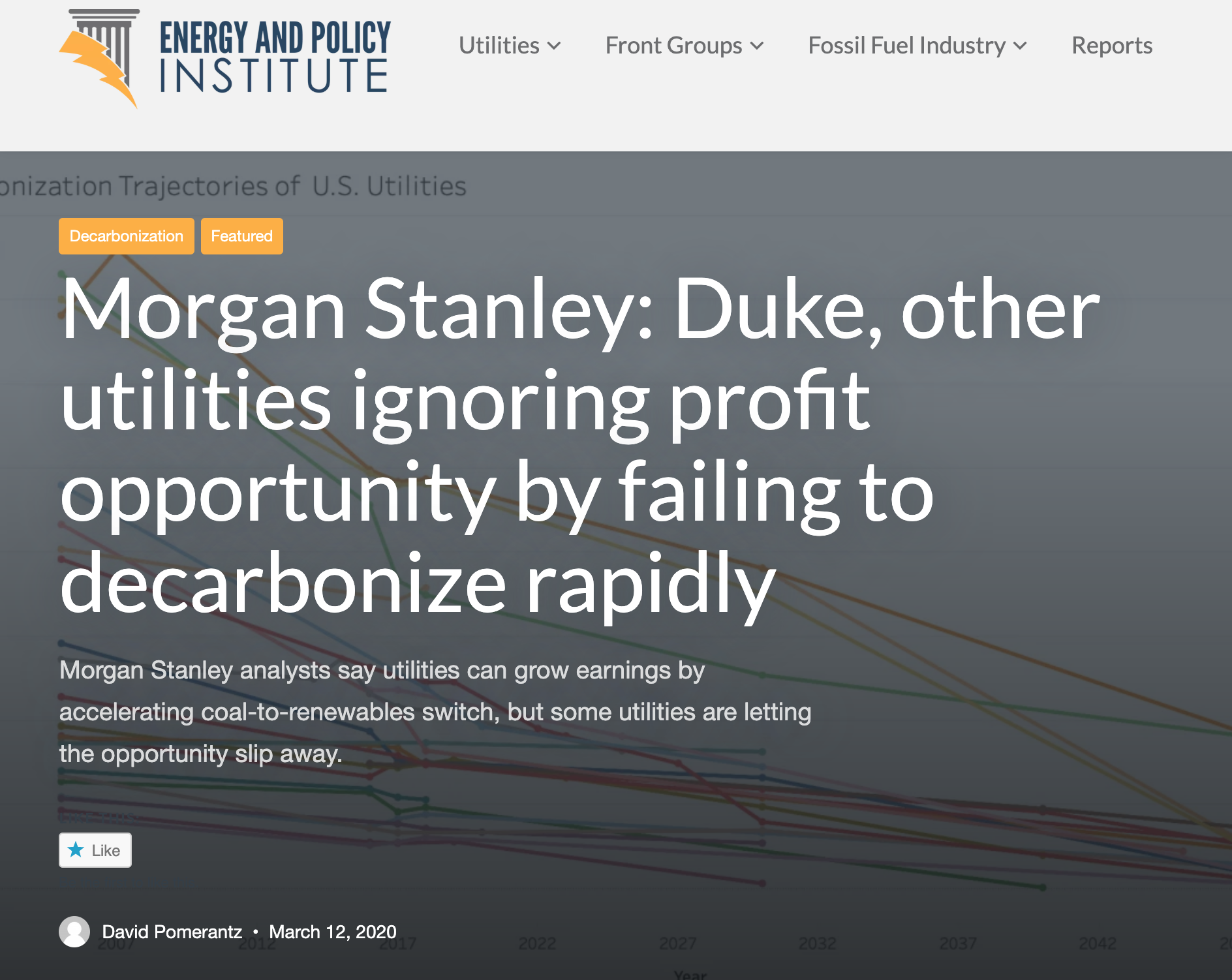 screenshot of article on energyandpolicy.org